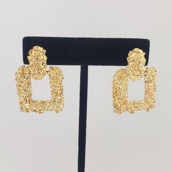 Jewelry - NEW 3/$10 Square/Rectangular Earrings in Goldtone